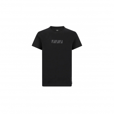 FENDI FF LABYRINTH CREW NECK T-SHIRT
